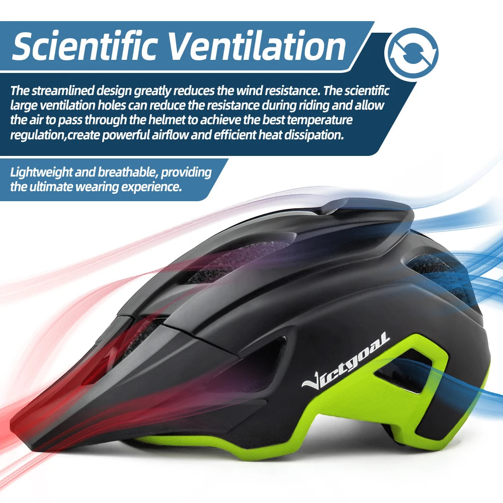 VICTGOAL VA123-BlackYellow Bike Helmet LED - Enterprise Express