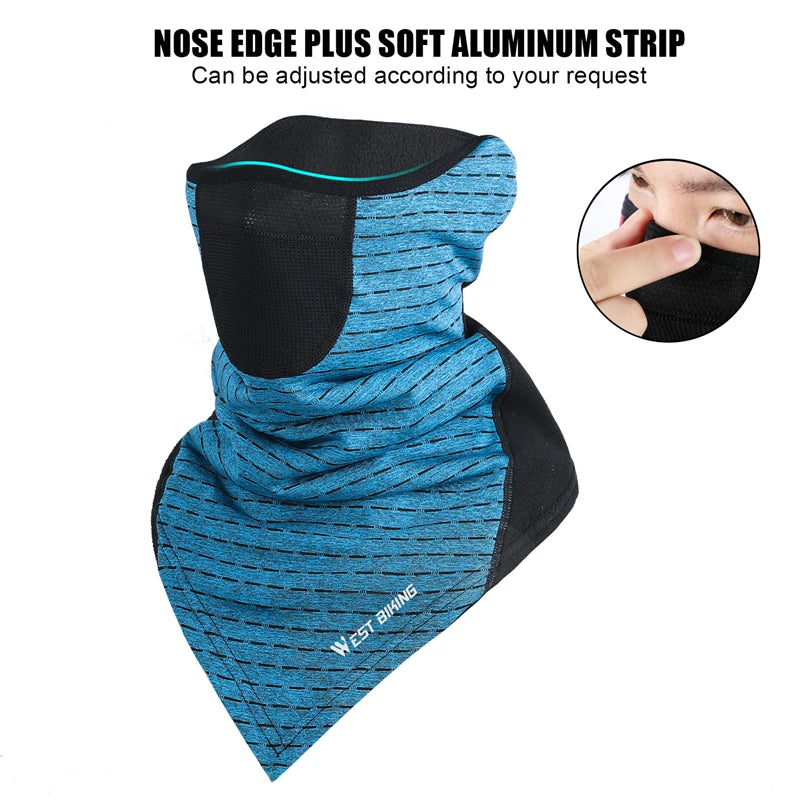 WEST BIKING Striped Lycra Thermal Cycling Scarf - Enterprise Express