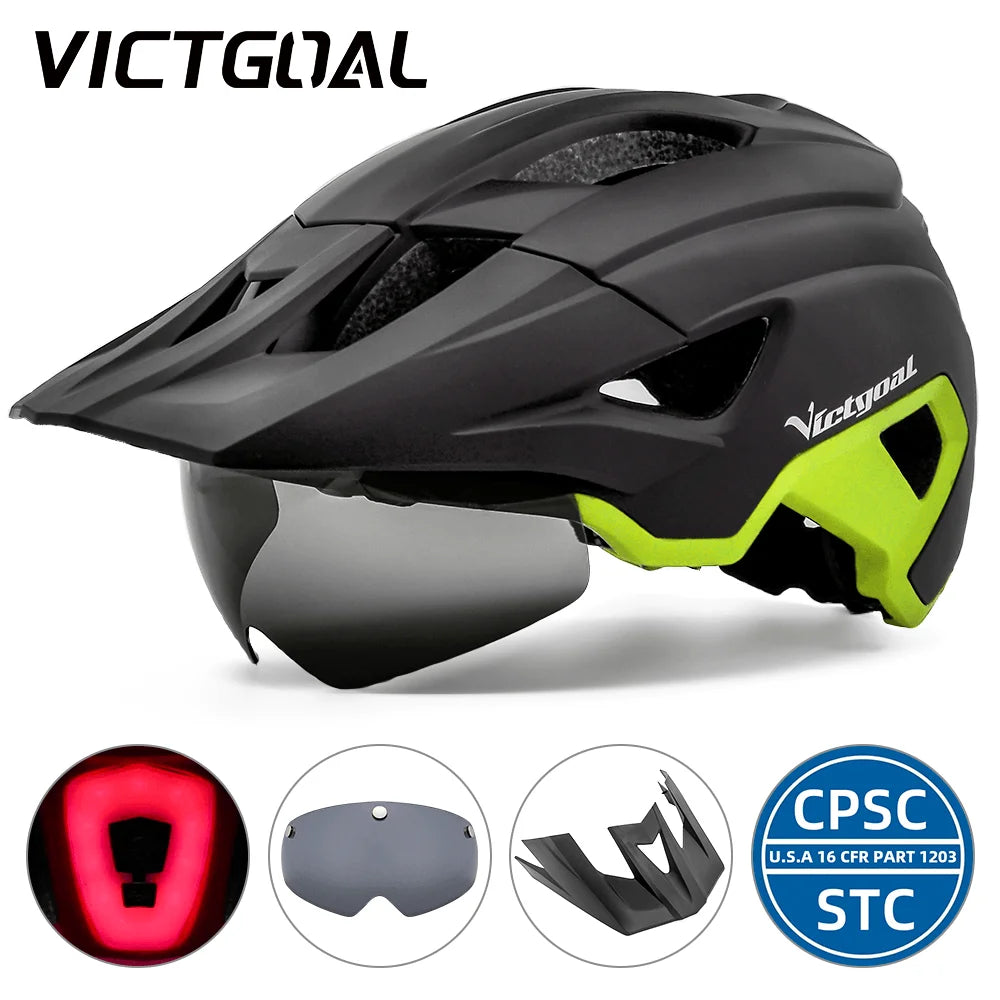 VICTGOAL VA123-BlackYellow Bike Helmet LED - Enterprise Express