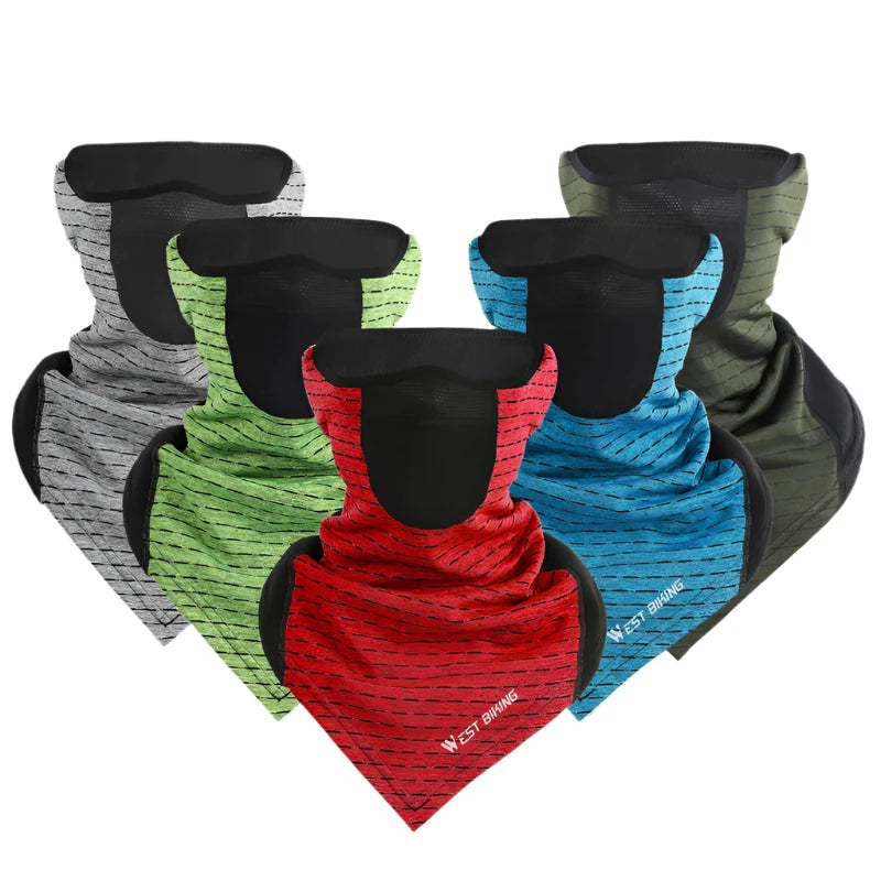 WEST BIKING Striped Lycra Thermal Cycling Scarf - Enterprise Express