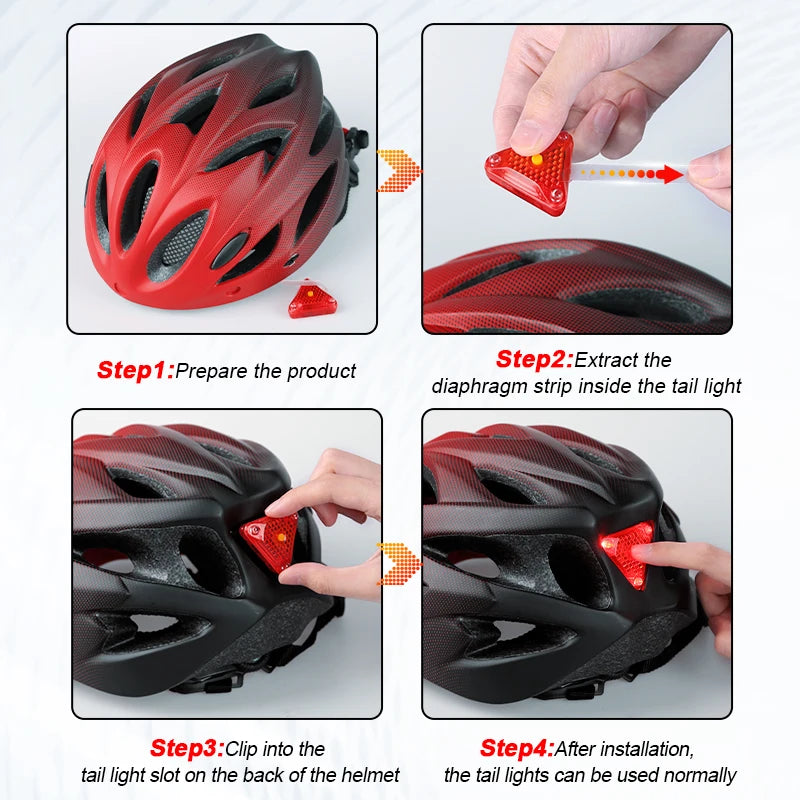 ENTERPRISE EXPRESS Bike Helmet with LED Tail Light - Enterprise Express