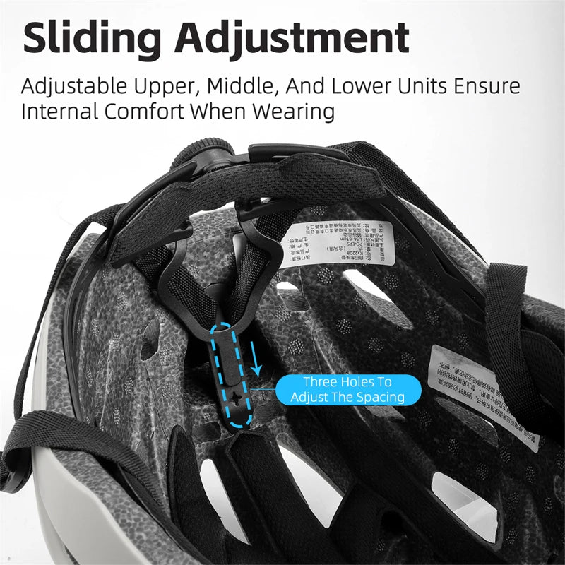 WEST BIKING YP0708120 Magnetic Suction Lens Cycling Helmet - Enterprise Express