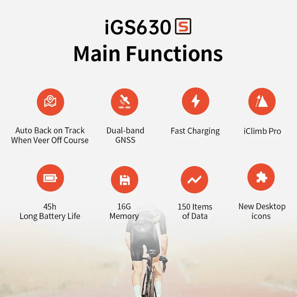 iGPSPORT iGS630S Bike Computer Dual-band GNSS GPS - Enterprise Express