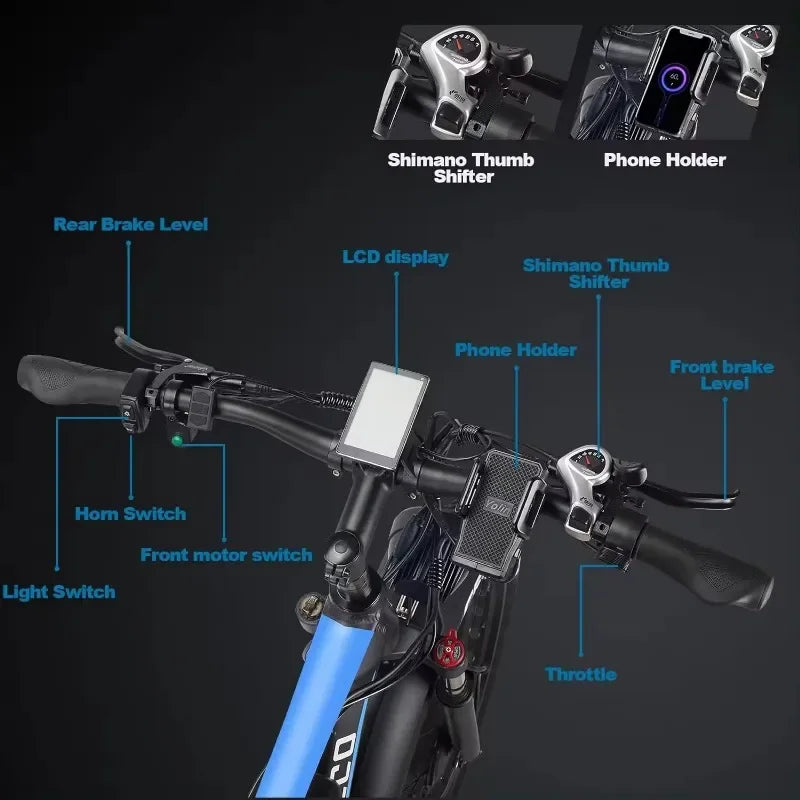 LAFLY EB7 Pro Multifunctional Electric Bike - Enterprise Express