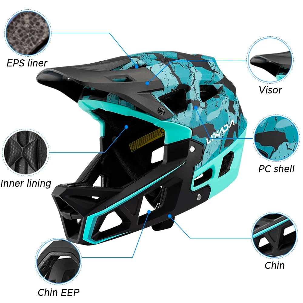 LIXADA Full Face Mountain Bike Helmet - Enterprise Express