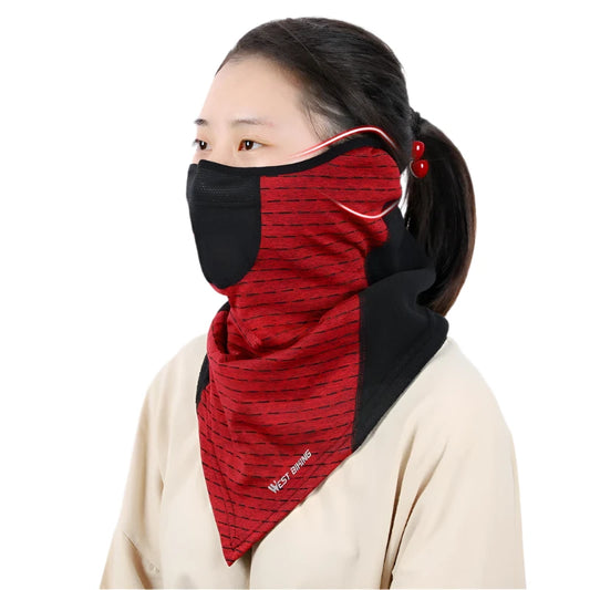 WEST BIKING Striped Lycra Thermal Cycling Scarf - Enterprise Express