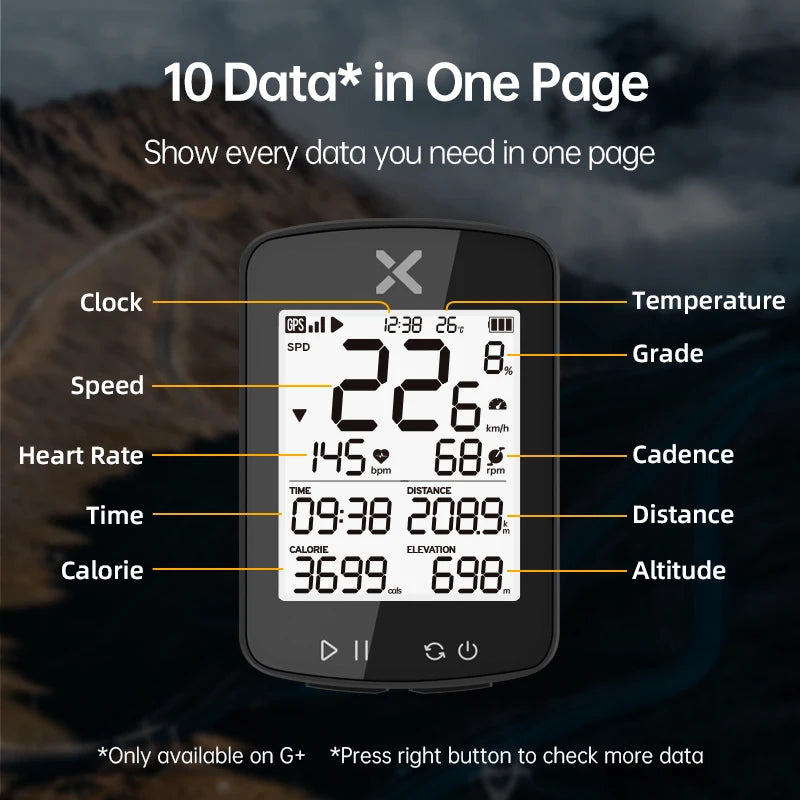 XOSS G2+ Plus Bike Computer Wireless GPS Cycling Speedometer - Enterprise Express