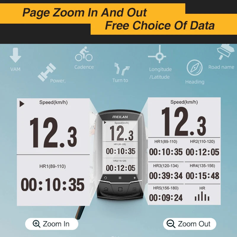 Meilan M1 Bike Computer GPS 2.6 Inch Screen - Enterprise Express