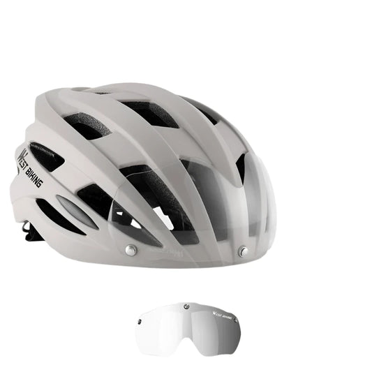 WEST BIKING YP0708120 Magnetic Suction Lens Cycling Helmet - Enterprise Express