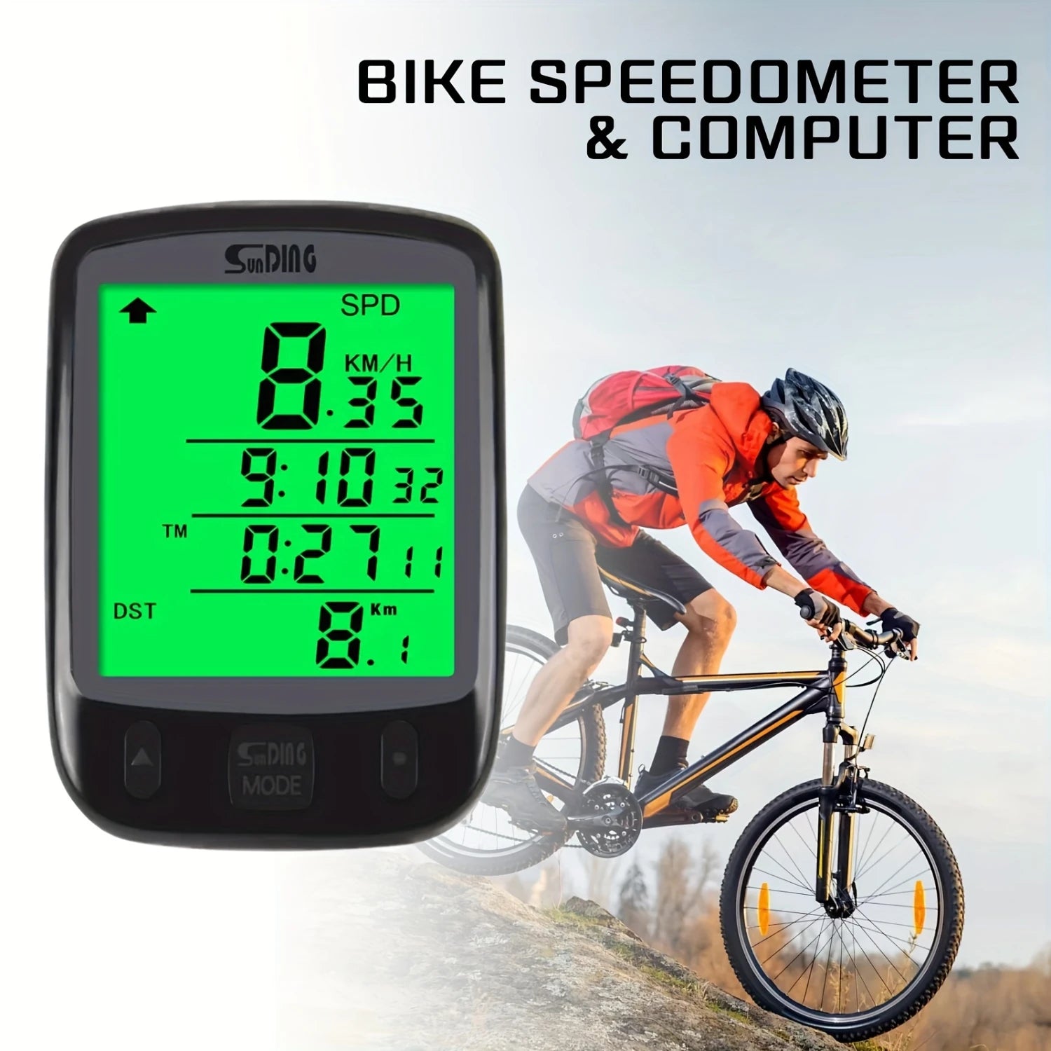 Sunding Multifunctional Waterproof Bike Speedometer And Odometer - Enterprise Express