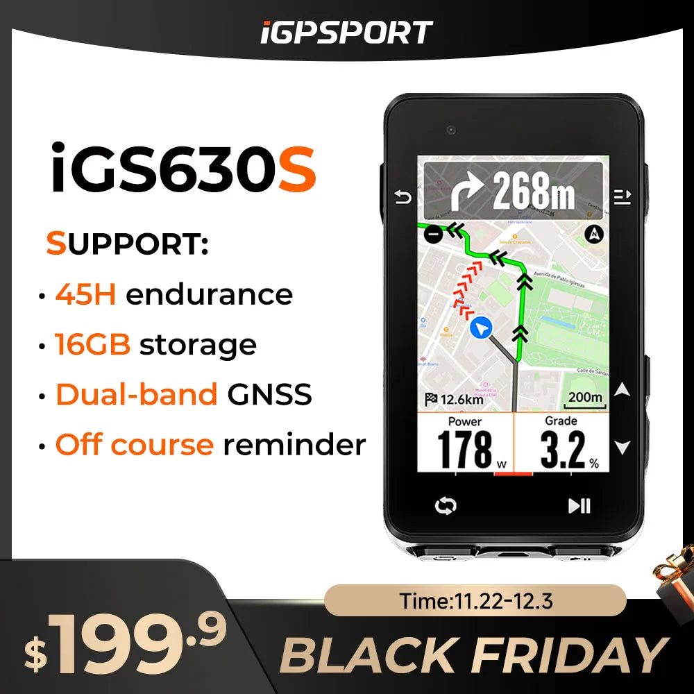 iGPSPORT iGS630S Bike Computer Dual-band GNSS GPS - Enterprise Express