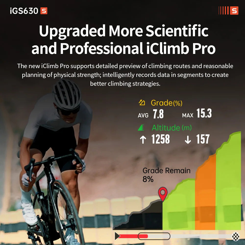 iGPSPORT iGS630S Bike Computer Dual-band GNSS GPS - Enterprise Express